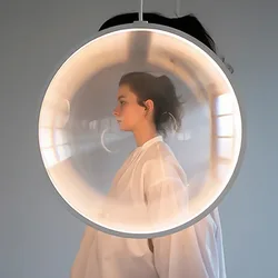 Yuji Okitsu Pendant light LED Round clear glass light fixture Hotel Hall Living room lamp Restaurant designer pandent light