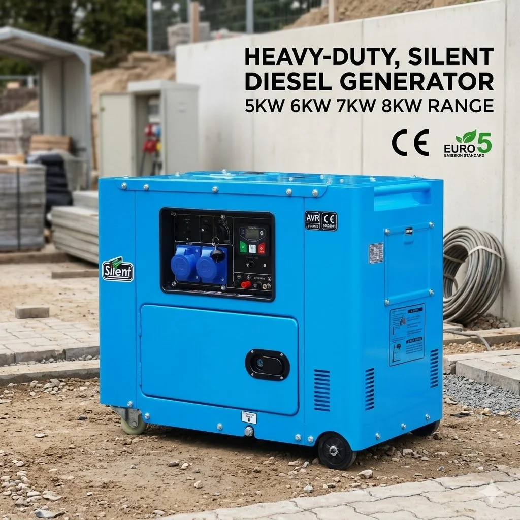 

5KW 6KW 7KW 10KW 220V Silent Air Cooled Diesel Generator With Digital Panel For House