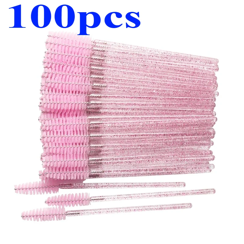 100/500/1000PCS Wimpern Pinsel Set Großhändler Lash Mascara Pinsel Für Wimpern Verlängerung Augenbrauen Zauberstäbe Applikator Make-Up werkzeuge