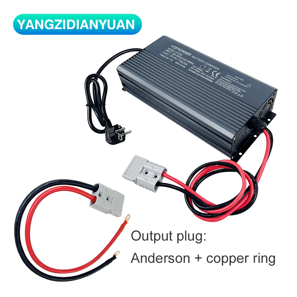 Ładowarka akumulatorów 29.4V 30A z ekranem wyświetlacza szybki i wolny przełącznik ładowania ładowarka akumulatorów litowych z wentylatorami elektrycznymi