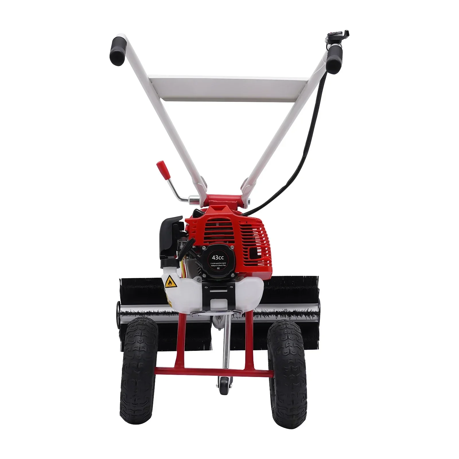ForFor 1.25KW Manual Floor Effortless Sweeper Leaf Blower Rustproof for Clean Dirt Leaves and Snow