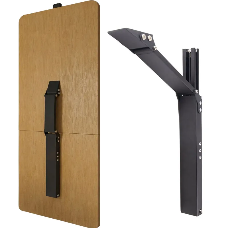 DIY Modern Space Saving Ultra-thin Folding Study Desk Metal Wall-Mounted Damping Buffer Opening for Home Living Room Bedroom RV