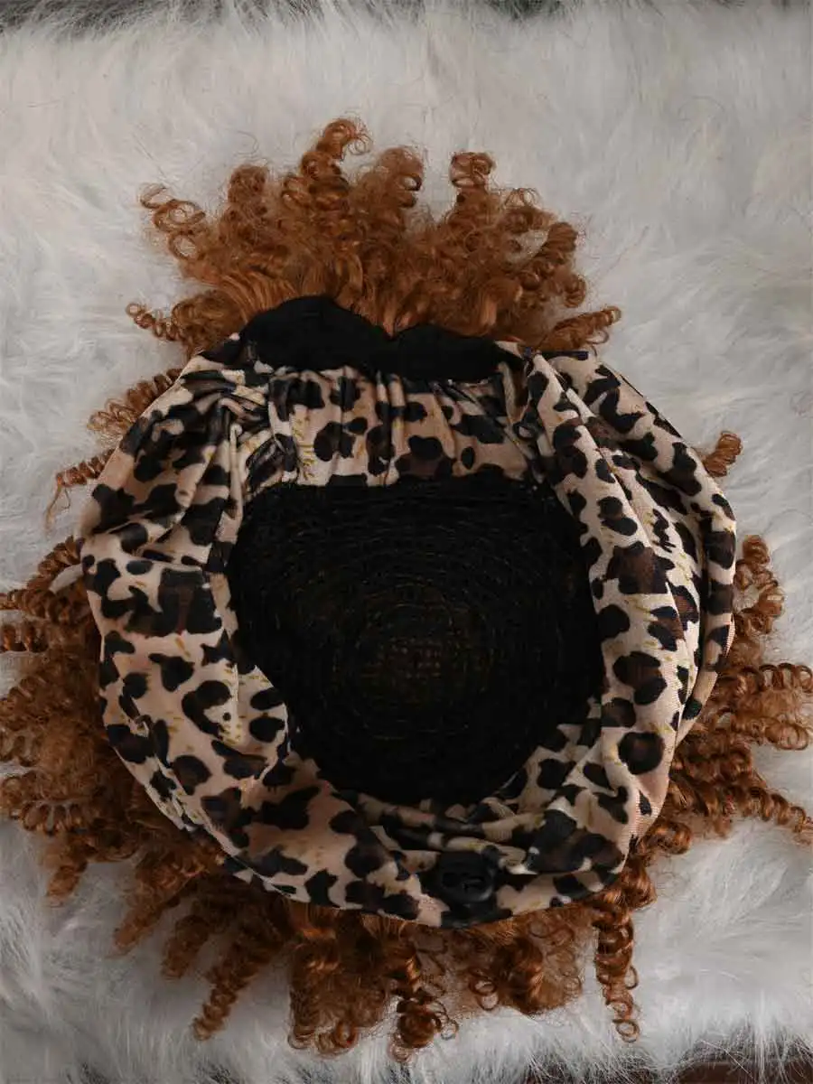 Headband Wigs For Women Afro Kinky Curly Wig With Synthetic Short Hair Wigs With Headband Attached Headwrap Wigs Kinky - Image 5