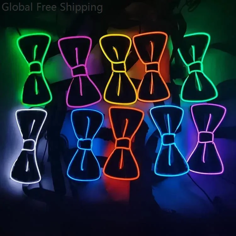 

Glowing Men's Bow Tie Role-playing Novelty Prop Dance Party Evening Gathering Atmosphere Costume Flashy Bow Tie Accessory 2026