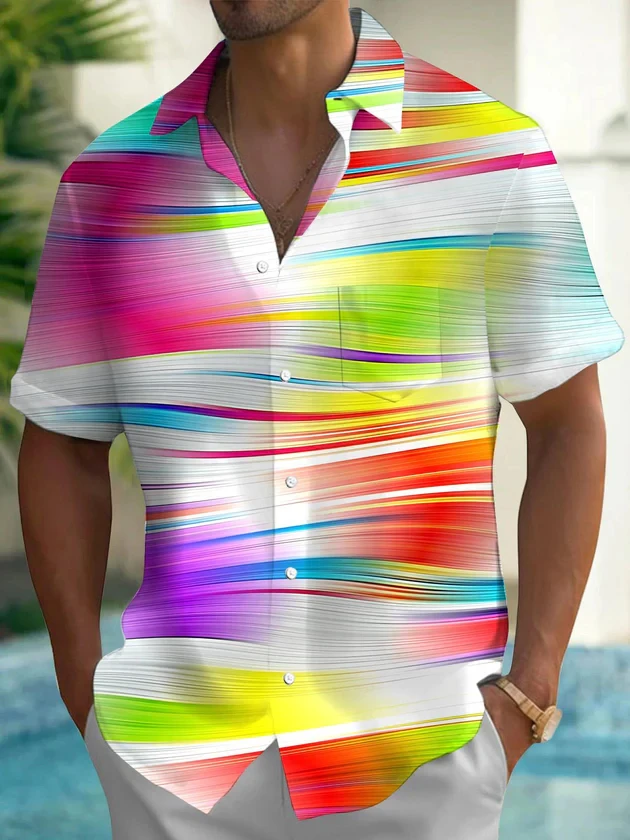 Men Golden Ink Marble Texture Camp Collar Shirt Luxury Style Beach Vacation Casual Hawaiian Mens Clothing