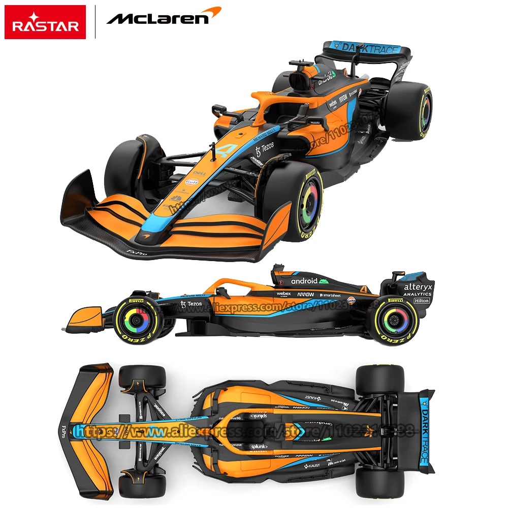 RASTAR 2022 Mclaren MCL36 #4 Racing Model 1:24 Alloy Diecast Model Car Collection Gifts Toys For Adults