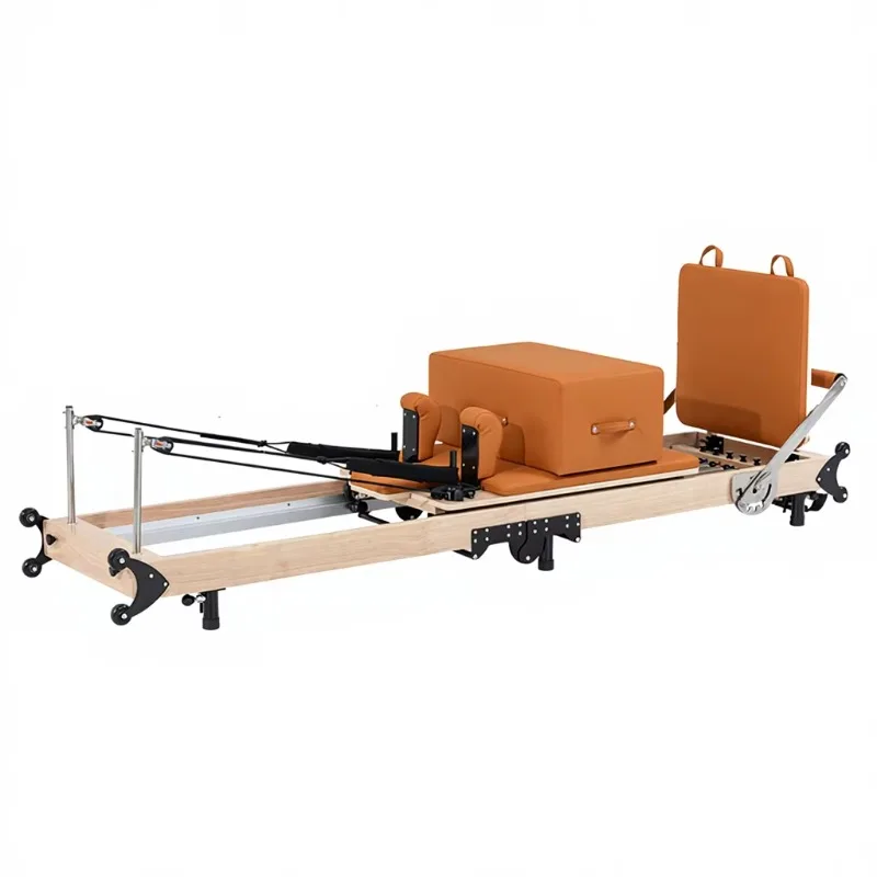 Maple Wood Foldable Core Bed Health AA03 Durable Portable Pilates Reformer Studio with Adjustable Multifunction