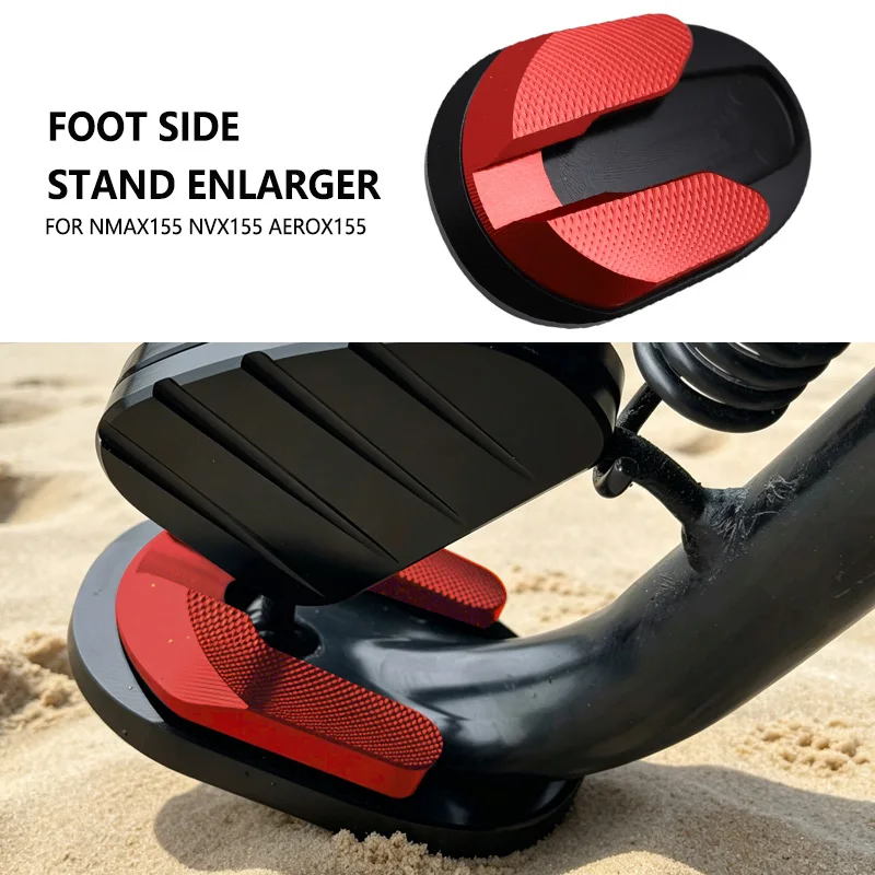

For YAMAHA NMAX155 NMAX125 Motorcycles Foot Side Stand Enlarger Plate Pad Kickstand Extension Accessories N-MAX NMAX 155