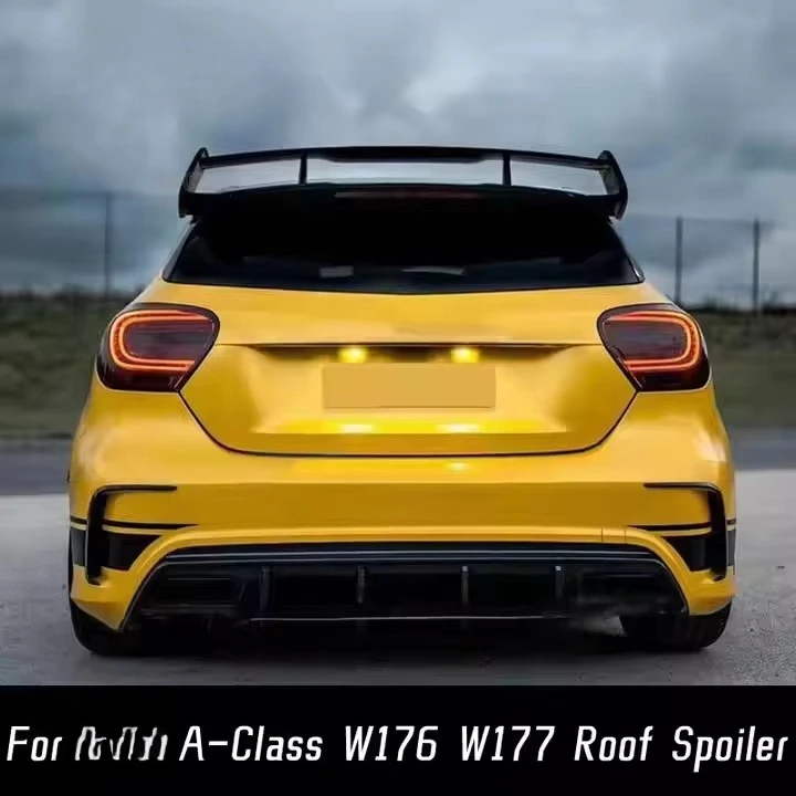 Rear Trunk Roof Spoiler Wing ABS Gloss Black for a Class W176 W177 GLA X156 GLA45 H247 GLA180 2013-2023+