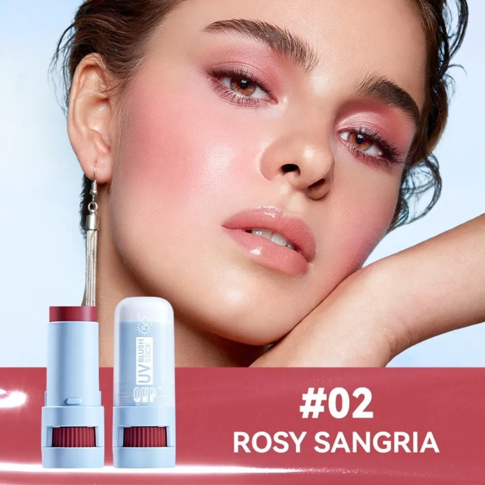 Brightening Blush Stick Contouring Hydrating Sunscreen Blush Sweatproof Watery Glow Cream Blush Stick