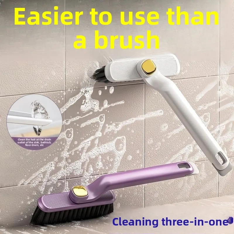 Multifunctional Board Gap Brush Can Rotate 360 ° Toilet Brush Floor Bathroom Special Cleaning Long Handle Brush