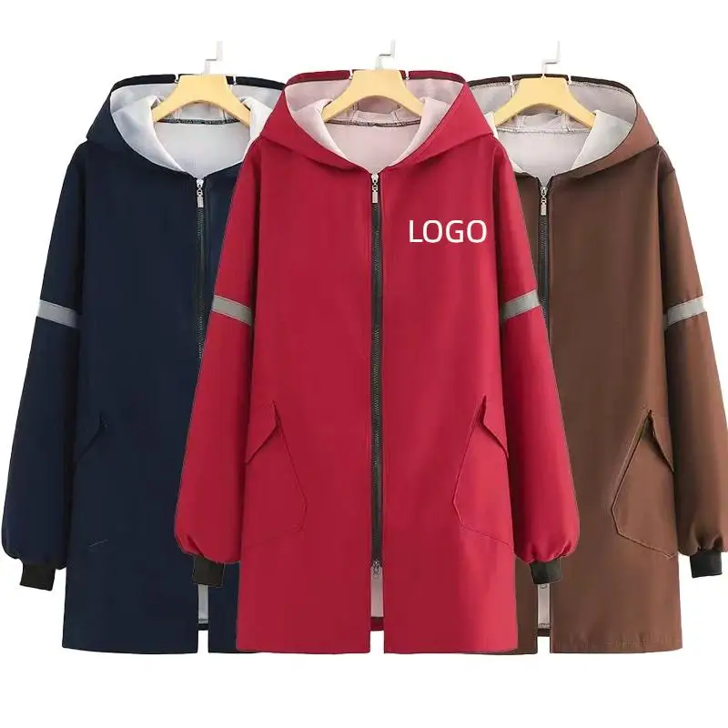 

Hooded Apron Cover Kitchen Waterproof Men Women Work Clothes Custom Moving Supermarket Tallying Car Repair Outerwear Print LOGO