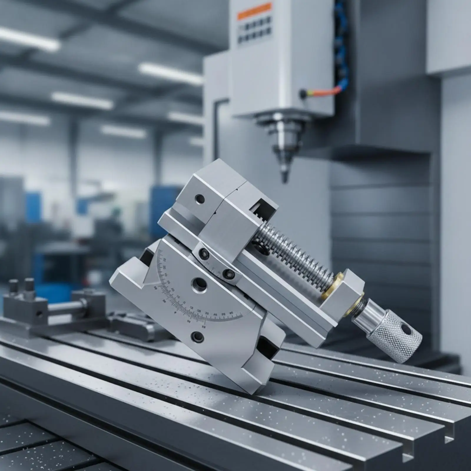 Adjustable Precision Vise Fixture Alloy Steel for Milling Grinding Machine Workholding Universal Angle Vise with Rotating Base
