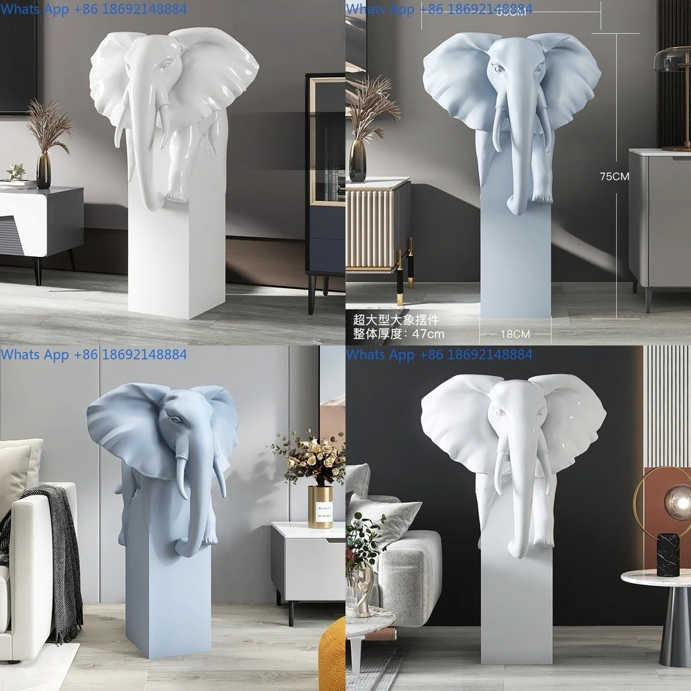 

Elephant Statue Large Floor Decor for Living Room Office Home Decoration Gift