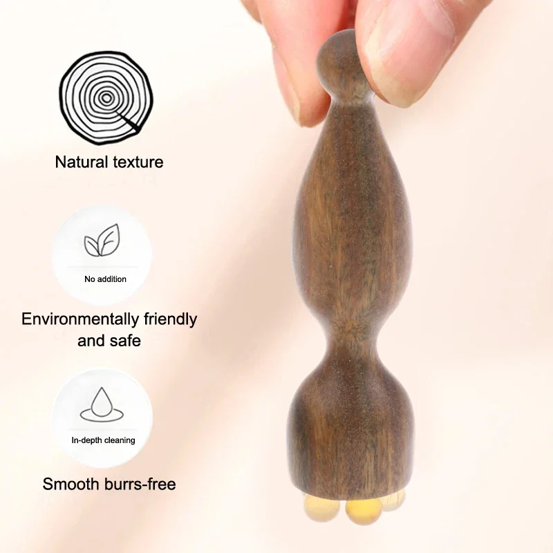 

Green Sandalwood Face Massage Tools Gua Sha Face Skin Care Massage Sticks Lotus Seedpod Shape Massager Facial Physiotherapy Tool