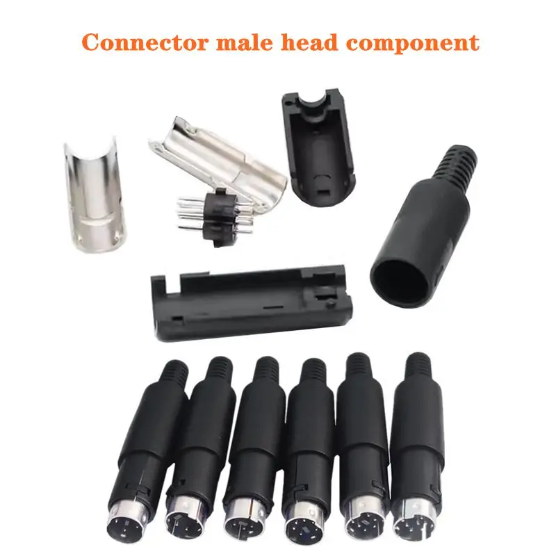 MD S-Video 3/4/5/6/7/8 Pin Male and Female S-Terminal Keyboard, Mouse, PLC Assembly Plug, Mini Din Connector