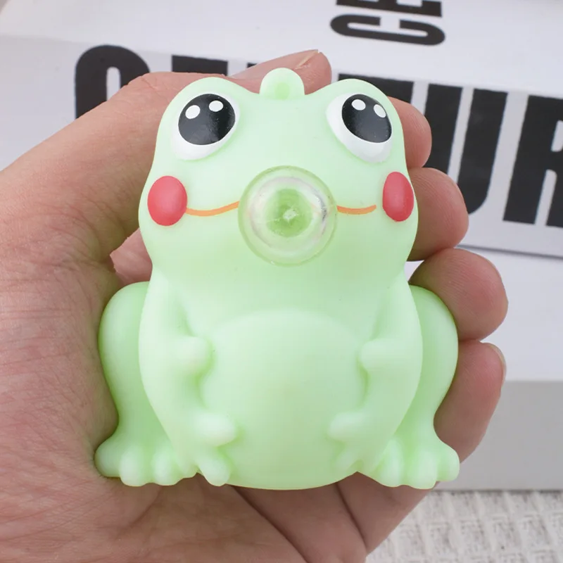 Simpatico rana animale sputo bolla antistress pizzico giocattoli per bambini novità regalo ufficio divertente sfiato giocattolo ornamenti decorativi per il desktop