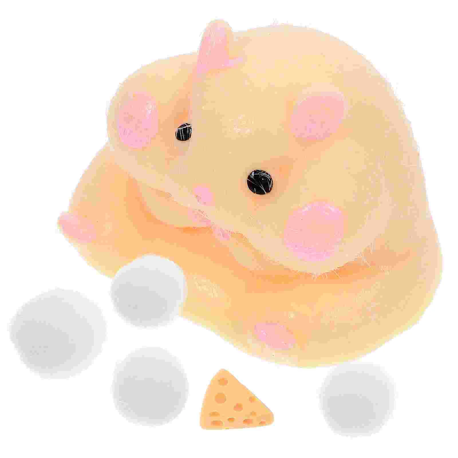 Cartoon Hamster Dumplings Child Toys Mini Stress Novelty Funny Tiny Model Stretchy Squeeze