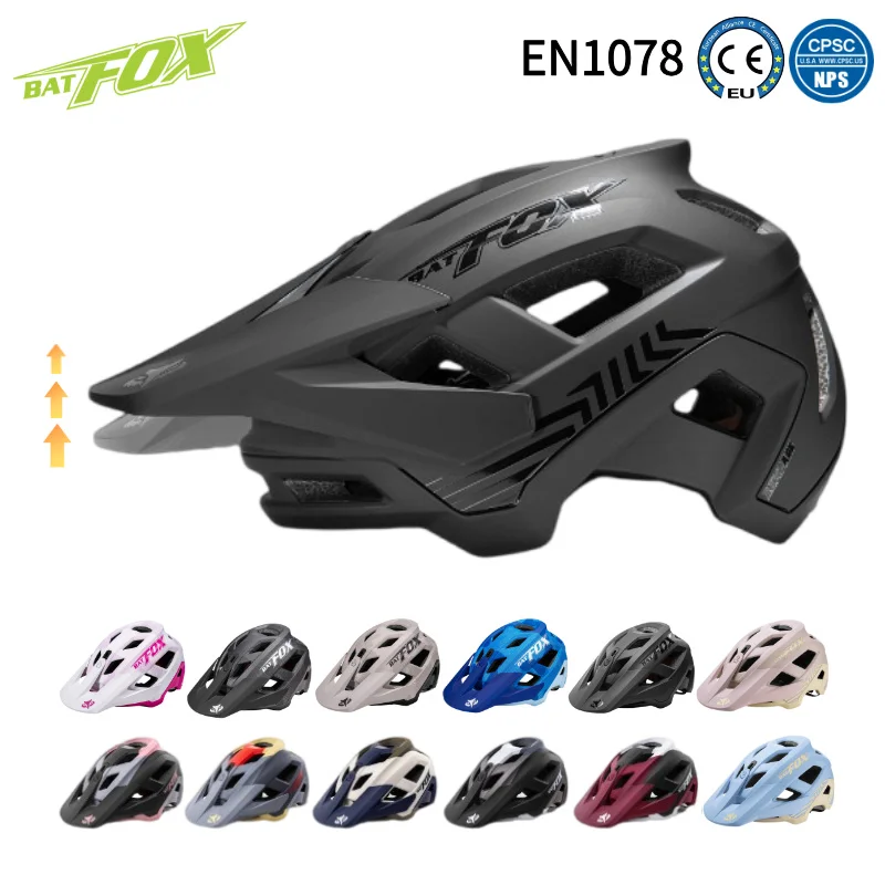 

BATFOX горные велосипедные шлемы, регулируемые внедорожные легкие спортивные шлемы для горного велосипеда на открытом воздухе, мужские и женские электрические велосипедные шлемы