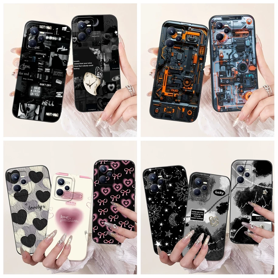 Для Realme C35 Чехол Narzo 50A Prime Cover RMX3511 RMX3516 Противоударный силиконовый мягкий матовый бампер из ТПУ для RealmeC35 C 35 Protector