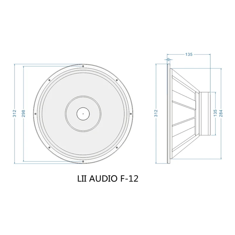 Unidade LII AUDIO HIFI F-12 12 polegadas Frequência total 8ohm/50-80W Alto-falante/1 PCS