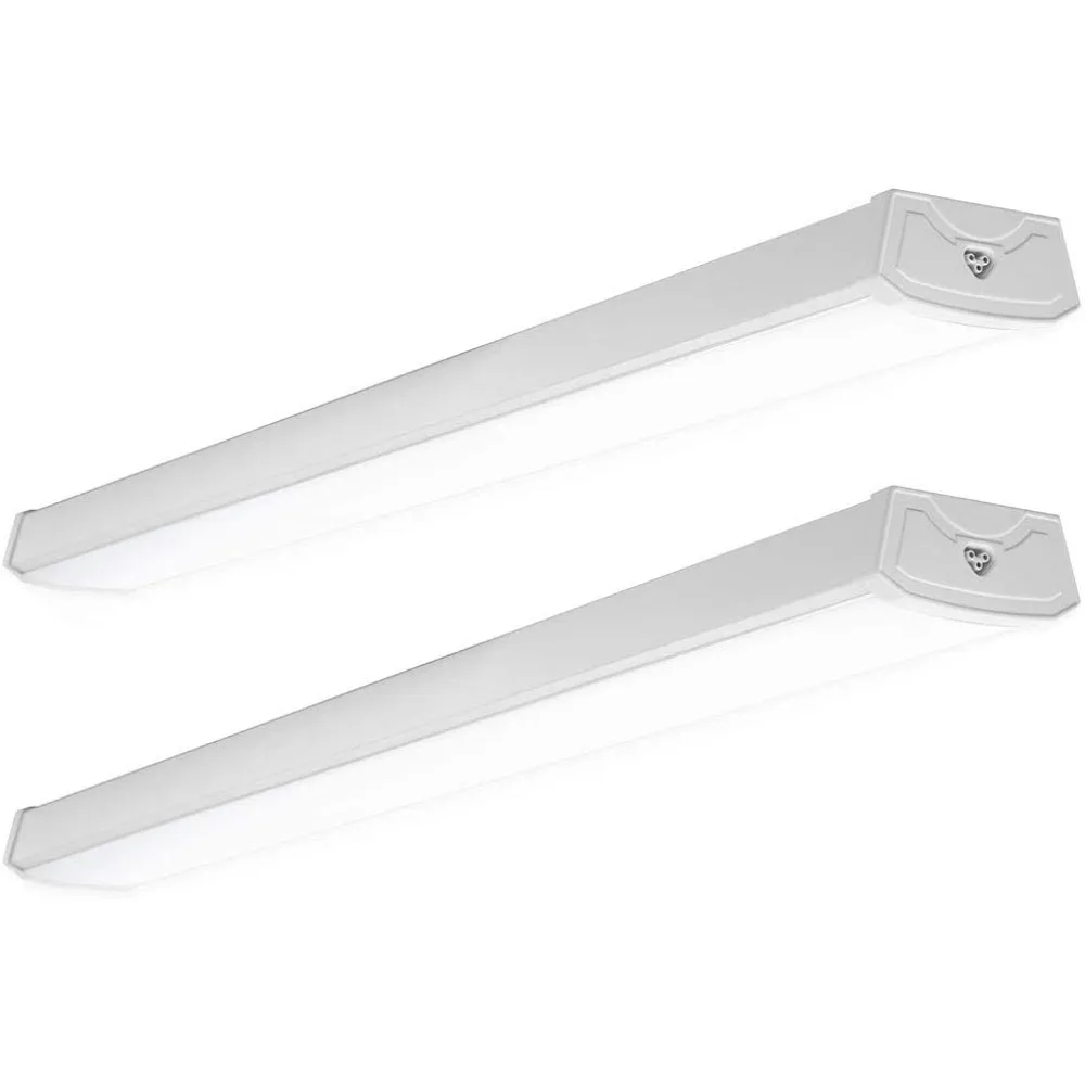 

Sunco Lighting 2 Pack LED Wraparound Light Fixture 4FT, Garage Ceiling Lights, Linkable 40W=300W, 3500 LM, 5000K Daylight