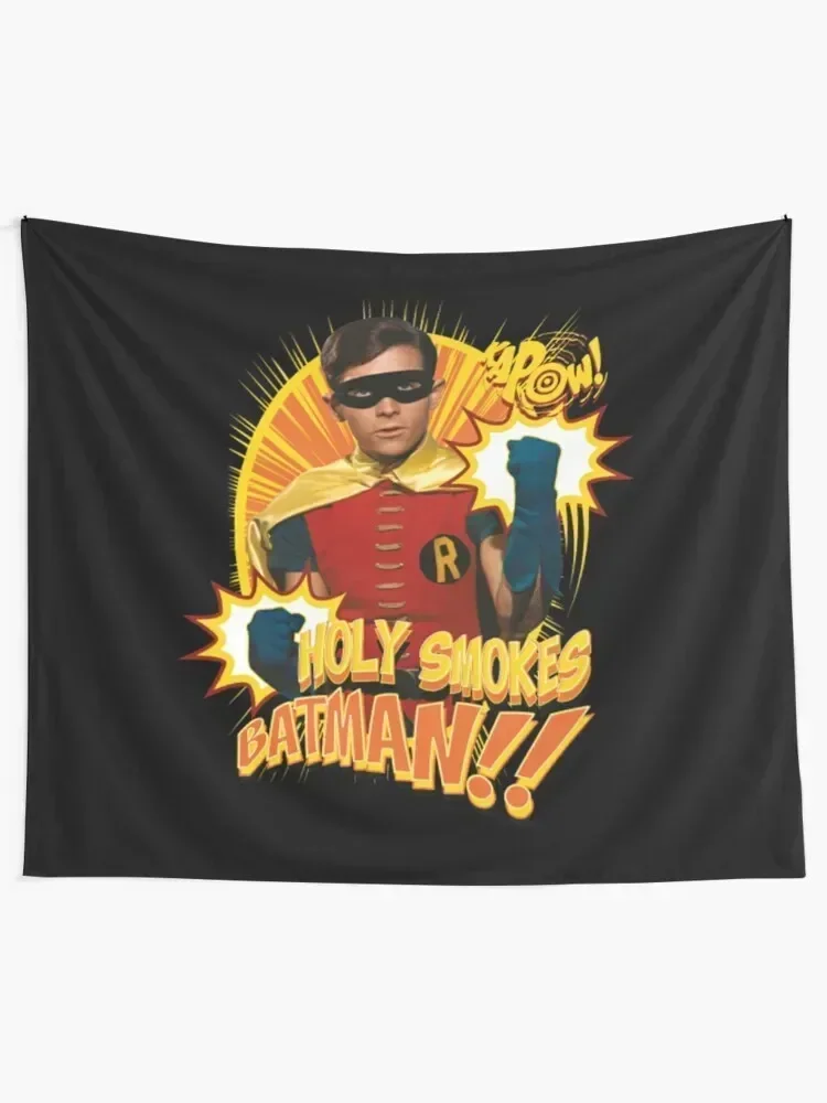 Bat!! Robin Holy Smokes Quote Tapestry Wall Mural Luxury Living Room Decoration Decorative Wall Wall Hanging Tapestry