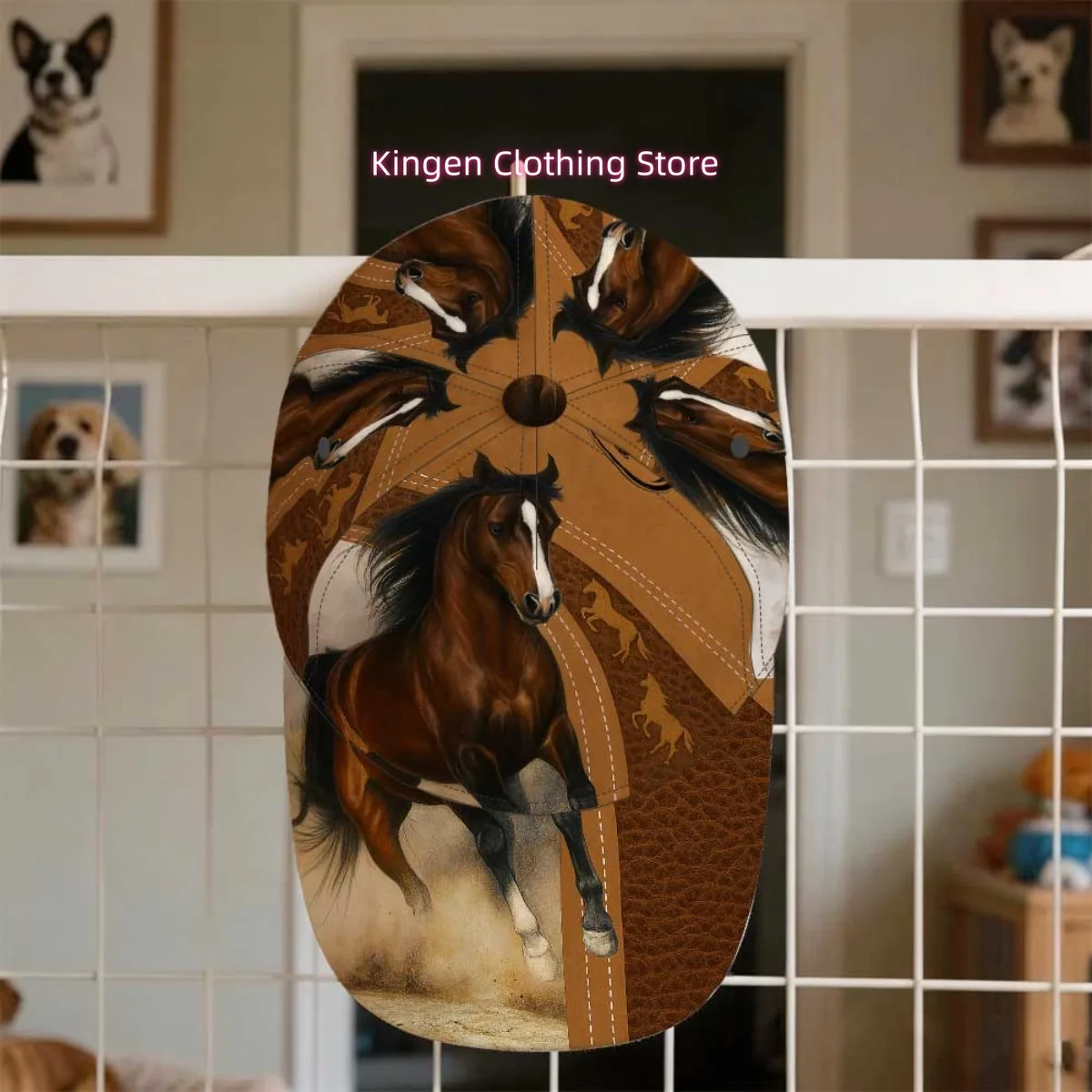 1pc Galloping Horse Baseball Cap Ideal Gift Summer Style Cab Driver Cap Adjustable Breathable Lightweight Jogging Christmas Gift