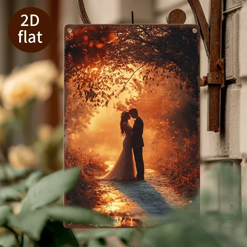 Personalisiertes Bild-Metallschild - Vintage Langlebige Metallplakette Wanddekoration, Individuelles 8x12 Zoll Aluminium Heim-Hochzeitsgeschenk Wandkunst – Detail 5