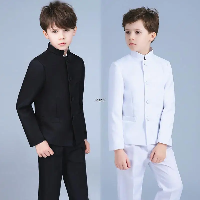 Children Zhongshan Suit Boys China May Fourth Youth Suit School Student Graduation Class Dress Kids Chinese Style Chorus Dress