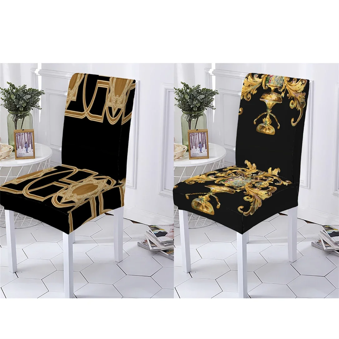 European Elements Style Cover For Dining Living Room Chair Cover Flowers Pattern Dining Furniture Chairs Covers Home Stuhlbezug
