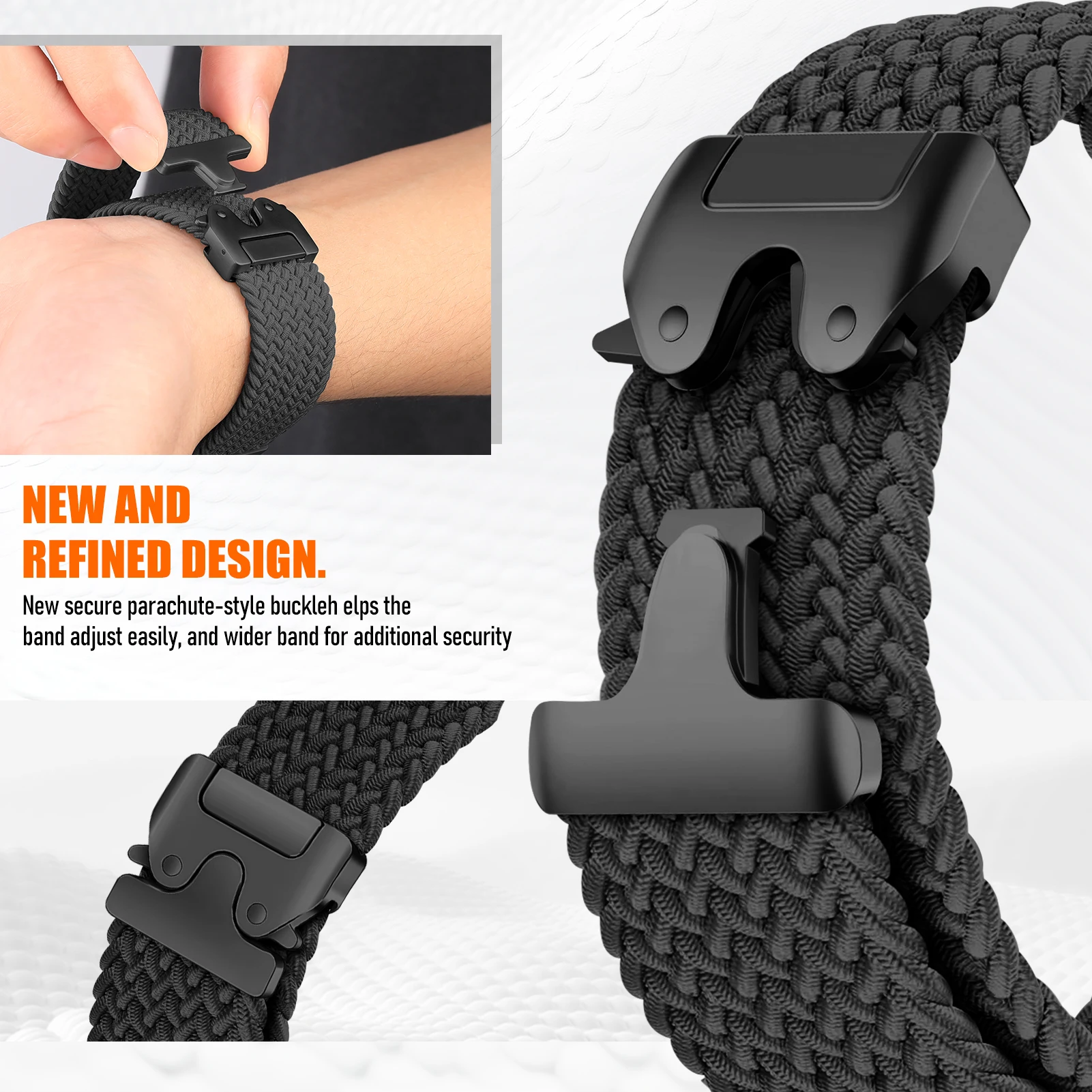 حزام مضفر المظلة لـ Fitbit Versa 4 3 Sense 2 ملحقات الفرقة استبدال سوار كوريا النايلون لحزام Fitbit Versa 4