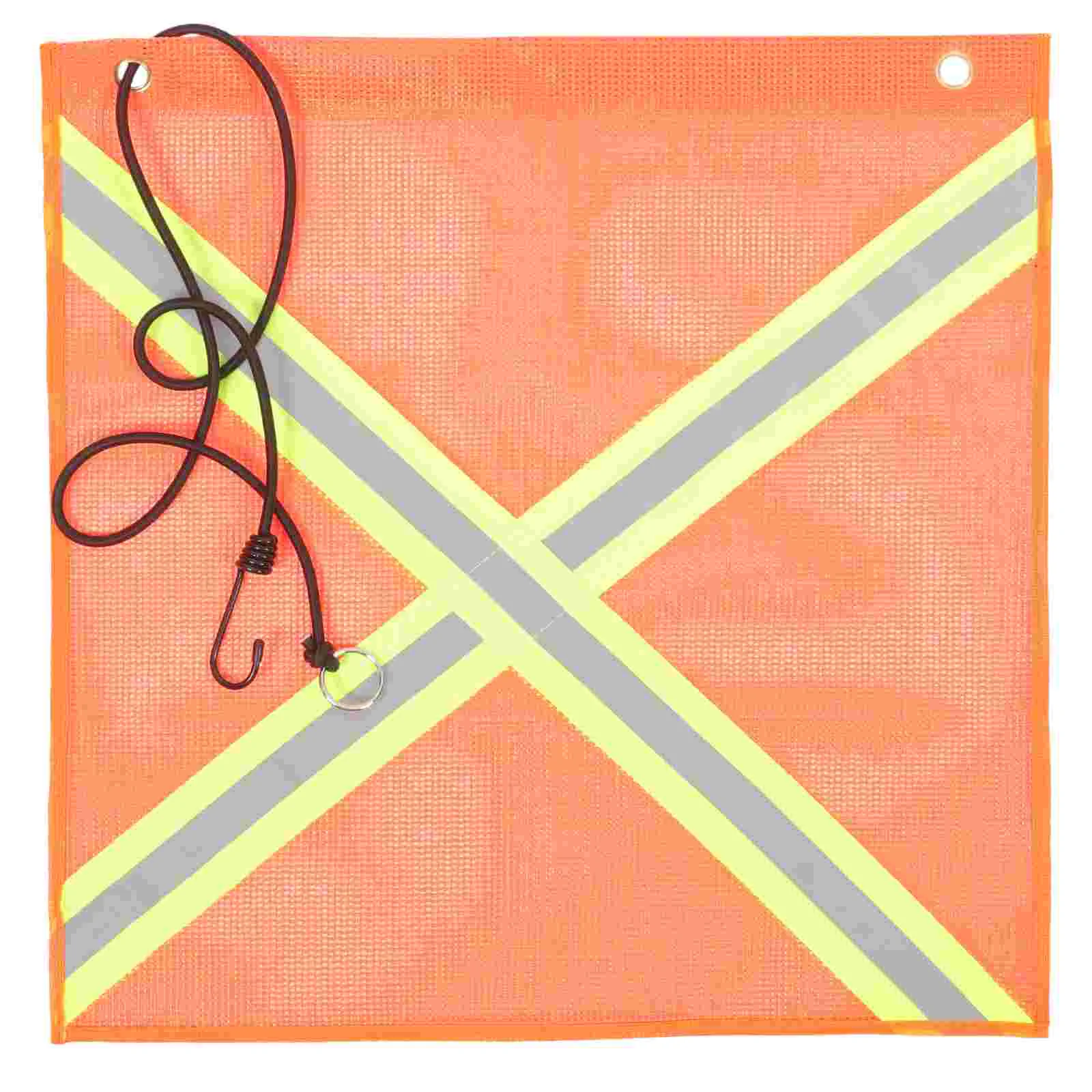 Cycling Flag Safety with Bungee Rope Hanging Flags for Trucks Orange Warning Red Pvc Signal