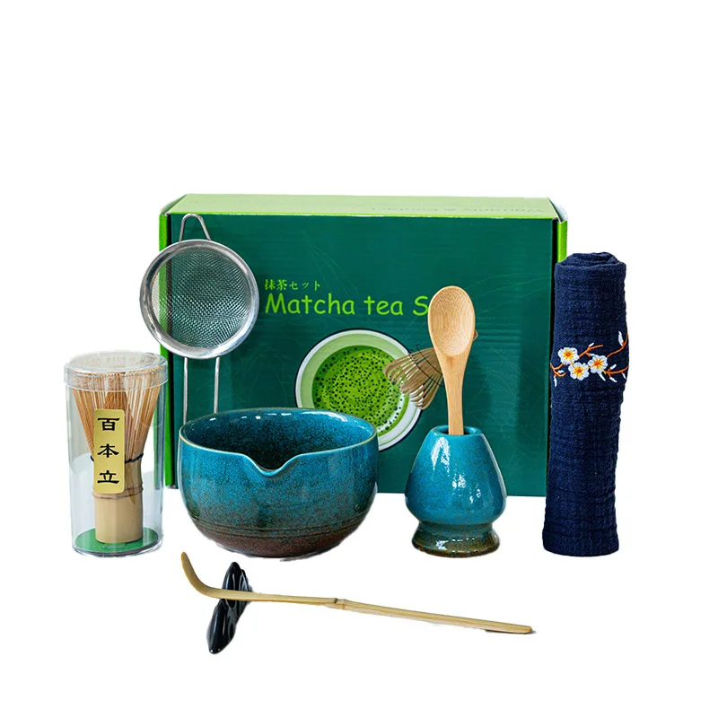 Japanese Matcha Making Set Bamboo Matcha Brush Exquisite Matcha Bowl Gift Box with Whisk Sumptuous Tea Tools Great Gifts