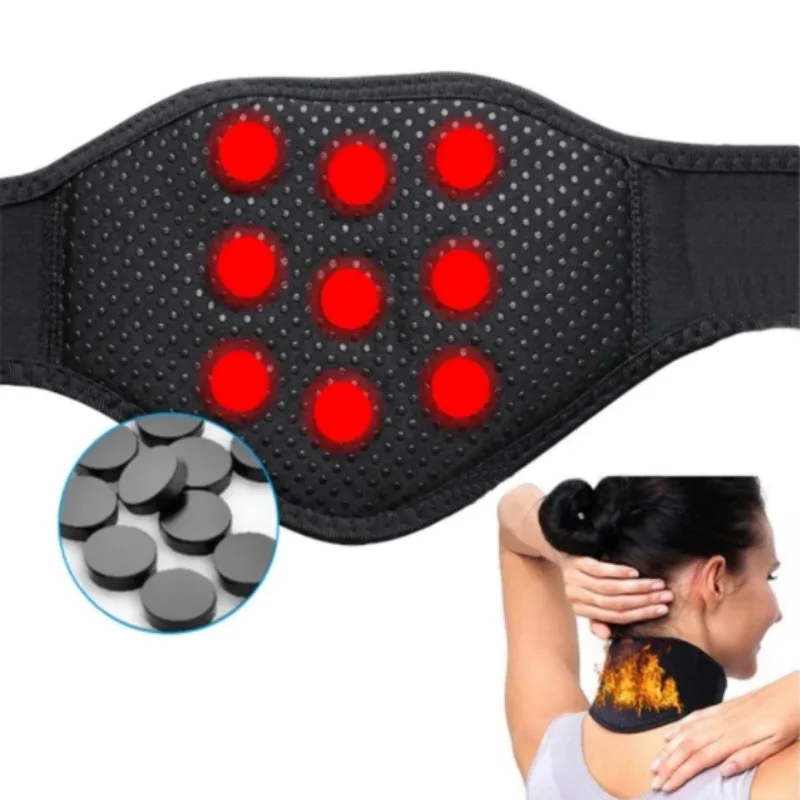 

Adjustable Magnetic Therapy Neck Support Belt Tourmaline Self Heating Pad for Cervical Pain Relief Hot Compress Neck Brace