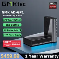 GMKtec AD-GP1 EGPU Dock for Mini PC Laptop External GPU Docking Station EGPU Enclosure with AMD Radeon 7600M XT Graphics Card