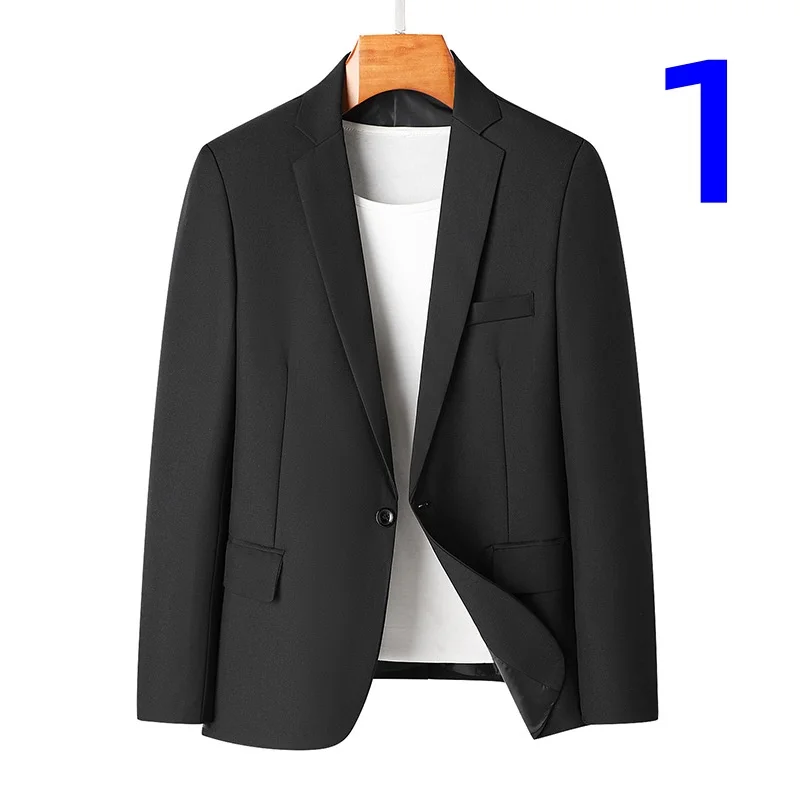 X082 New Men\'s Suit Professional Jacket Suit Men\'s Work Suit Black Navy Gray Two Buttons Formal Trousers