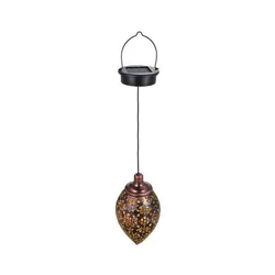 Water Drop Shaped Outdoor Solar Projection Light Waterproof Hollowed-out Design for Garden Patio Stair  Landscape Balcony