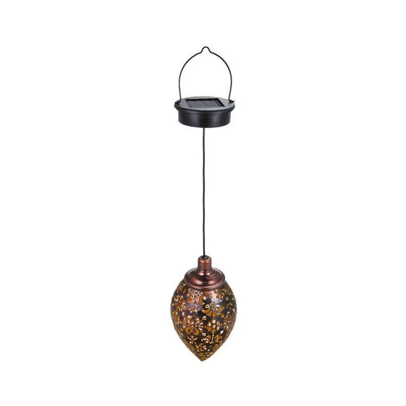 Water Drop Shaped Outdoor Solar Projection Light Waterproof Hollowed-out Design for Garden Patio Stair  Landscape Balcony