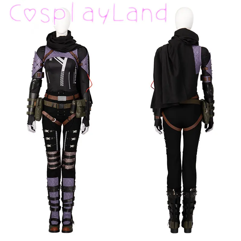 Game Apex Wraith Cosplay Shoes Suit Volowalker Unisex Wraith Skin Suit Renee Blasey Costume Halloween Carnival Fighter Outfit