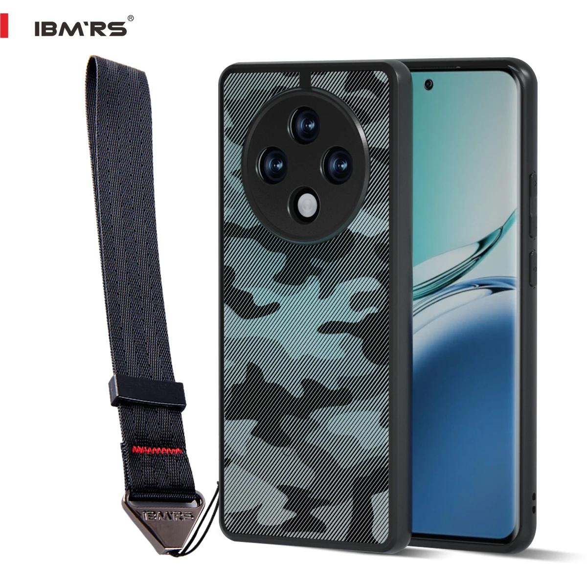 

for Oppo F27 Pro/F27 Pro+/A3 Pro Phone Case(Comes with wrist strap),Military grade protection camo clear transparent case