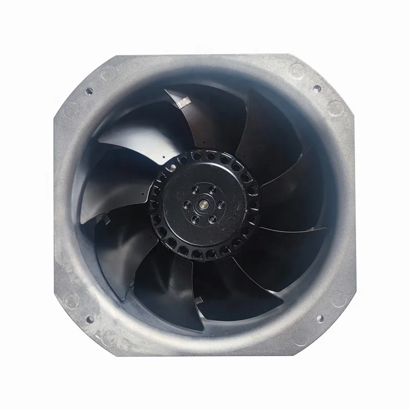 230V AC 64W W2E200-HH38-05 200mm 2550RPM 607CFM Ball Bearing High Temperature Cabinet Axial Cooling Fan