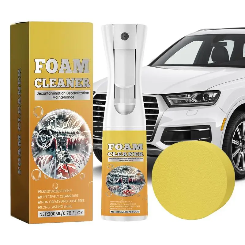 

Foam Cleaner For Car Vehicle Interior Cleaning Foam Vehicle Interior Cleaner Foam With Sponge Safe For Cars Trucks SUVs