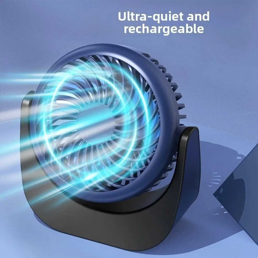 

3 Gear Wind Mini Portable Desk Fan Energy-Saving 360° Adjustable Handheld Turbo Fan Air Turbo Tech Mini USB Rechargeable Fan