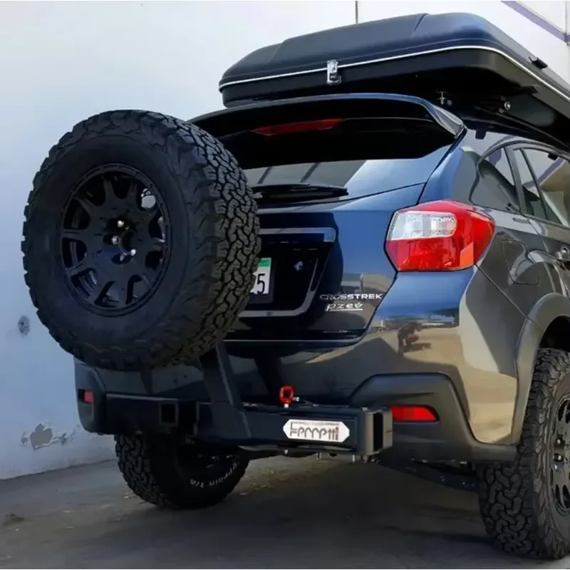 Heavy SUV Rear Hitch Mounted Spare Tire Carrier for Jeep Gladiator Truck Off-Road Adventures