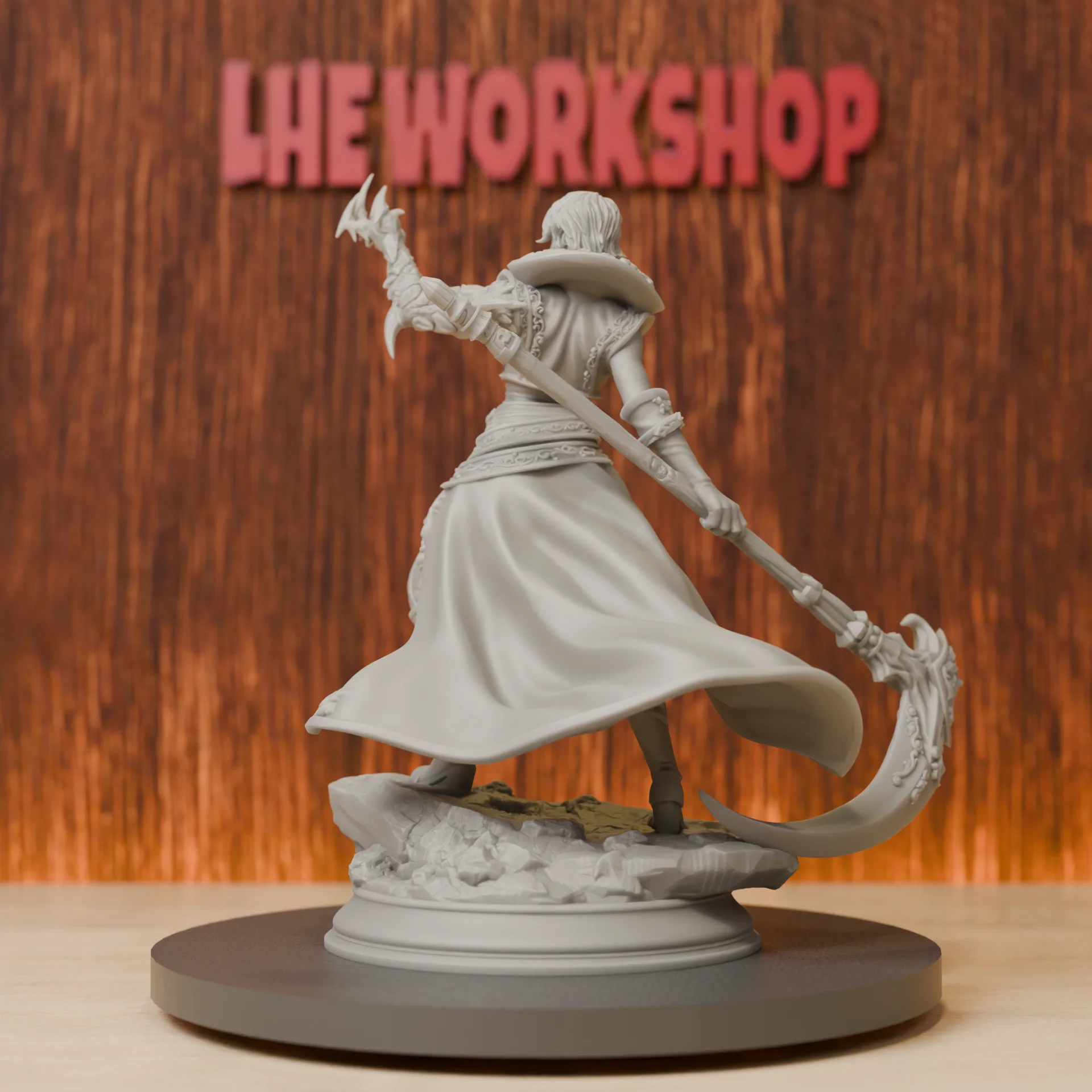 Fiend Hunter Miniatures | 28mm-75mm | Resin 3D Printed DND Pathfinder Mini | Unpainted Grey