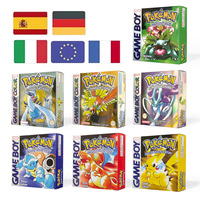 USA EUR ESP NOE ITA yellow green red gold crystal blue silver Pokemon Series reproduction Metallic Holographic BOX for GBC