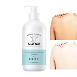 Gel douche au lait de chèvre Niacinamide pour femme, nettoyant pour le corps propre, exexpecateur corporel, éclaircissant, hydratant, contrôle de la mélanine