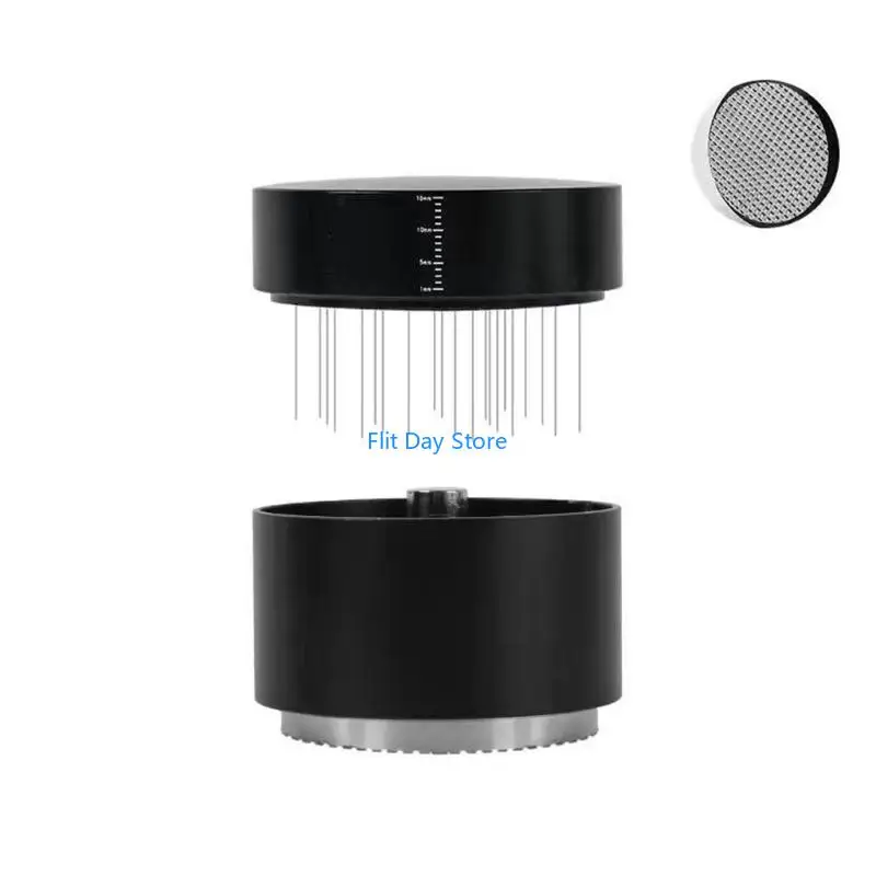 F92C Coffee Distributor And Tamper Tool With Ergonomic Handle Coffee Distribution Tool For Perfect Espressos Grounds