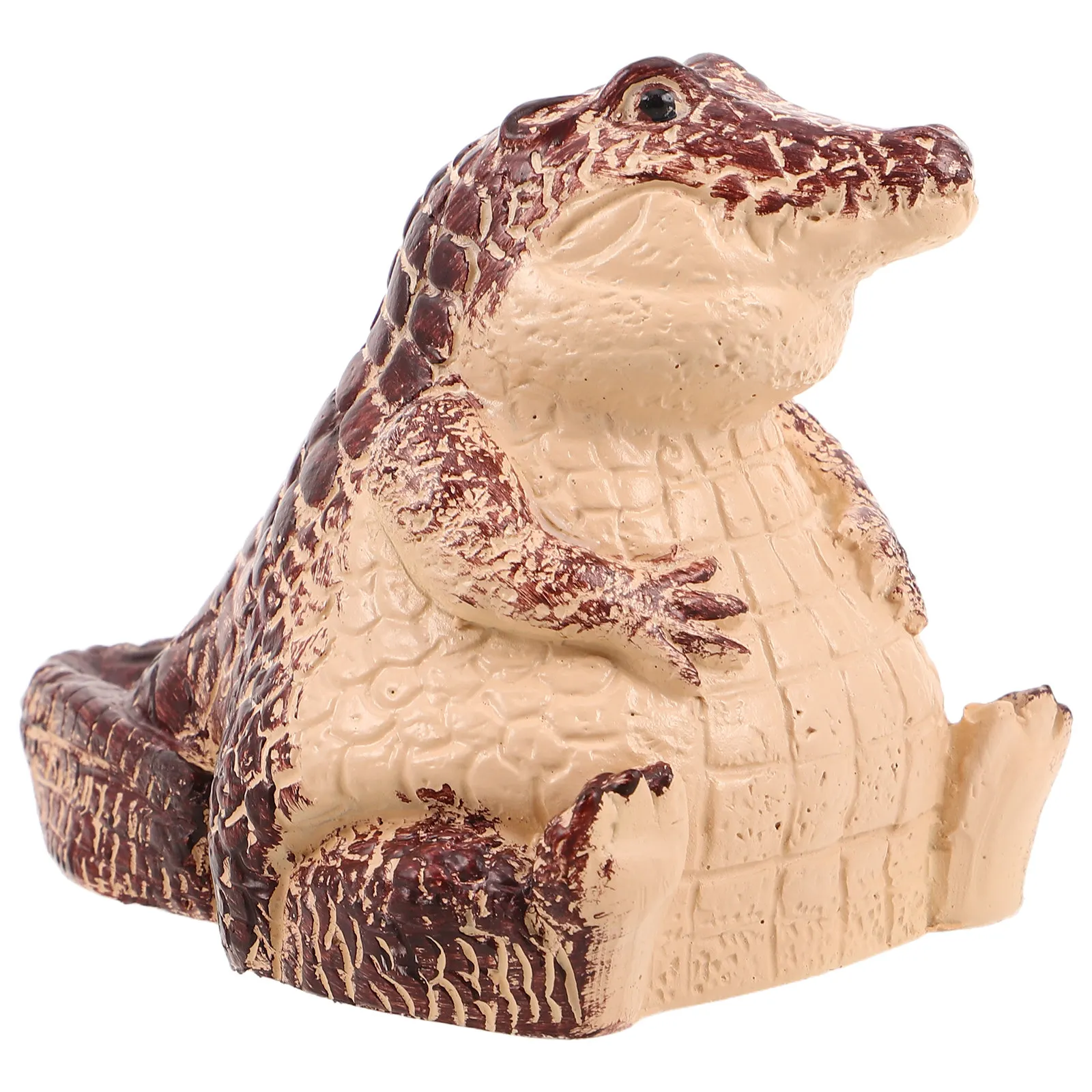 Outdoor Garden Key Hiding Box Mini Resin Alligator Statue Key Hider for Yard Outside Miniature Sculpture Waterproof Outdoor